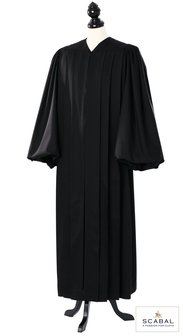 Magisterial US-Richterrobe – Capri Cool Wool – Originalfoto mit Stofflogo