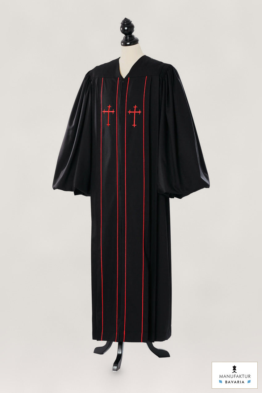 Geistlicher Kanzel-Talar – Royal Regalia – Originalfoto mit Stofflogo