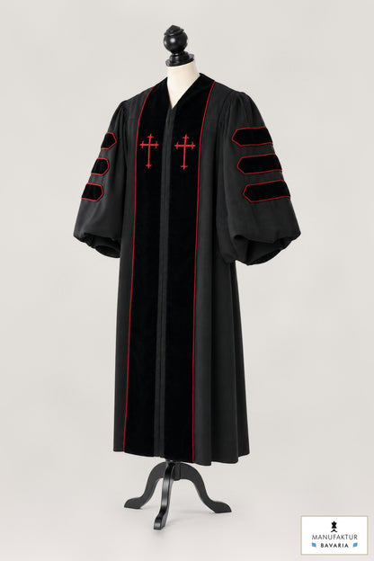 Doktor-Talar der Theologie – Royal Regalia – Originalfoto mit Stofflogo