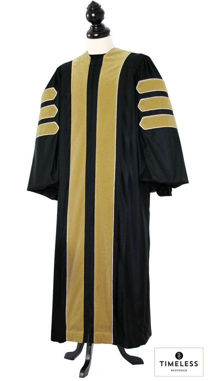 Doktor Naturwissenschaft – Silver Wool / Gold Silk – Originalfoto mit Stofflogo