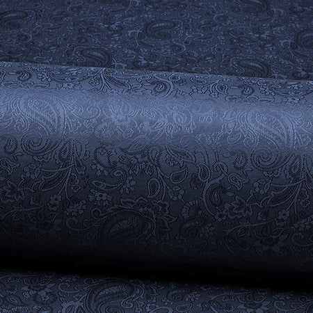 Viskosefutter mit Paisley-Muster in Navy