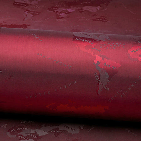 Jacquard-Futter mit Weltkarte in Bordeaux